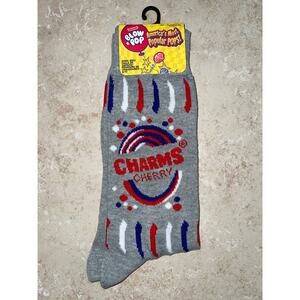 Adult Tootsie Roll Charms cherry blow pop candy novelty crew socks  NEW